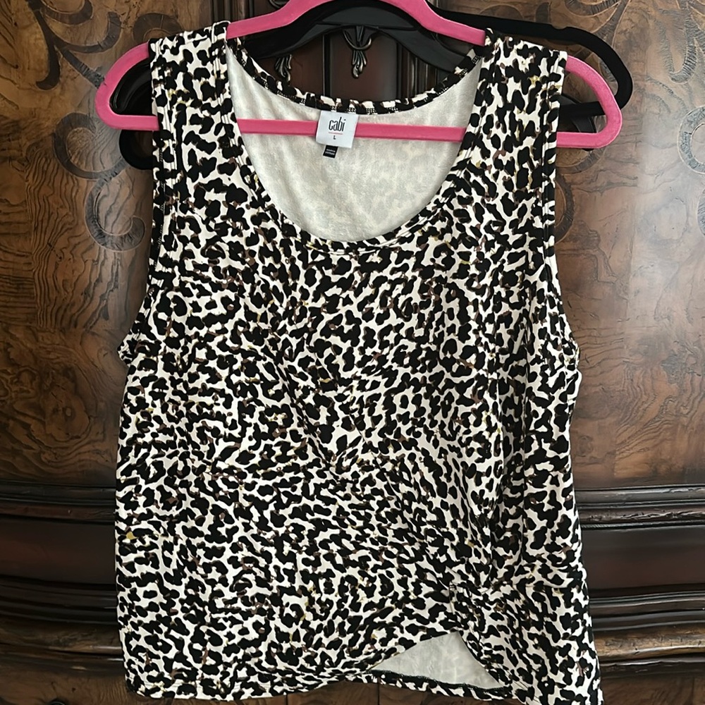 Cabi large leopard tank. Never worn